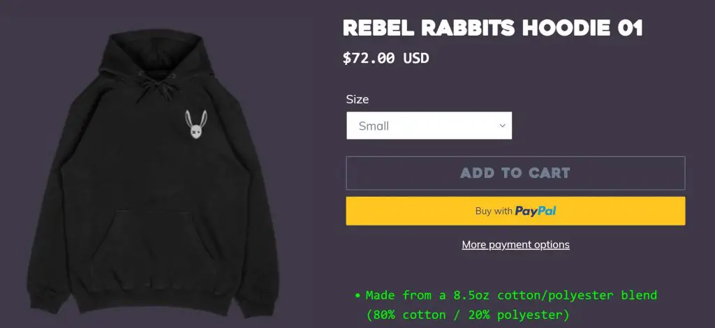 Rebel Rabbits Hoodie Merch