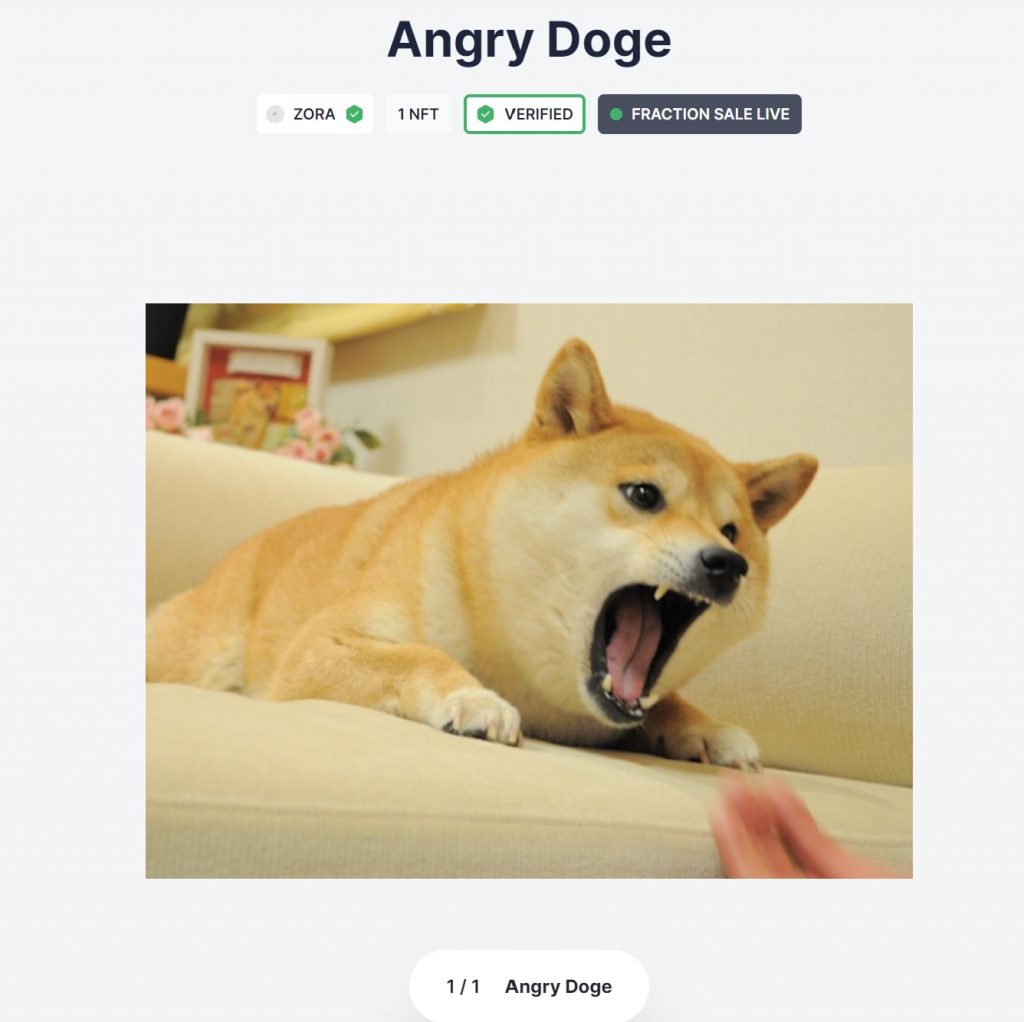 Angry Doge Fractionalized NFT