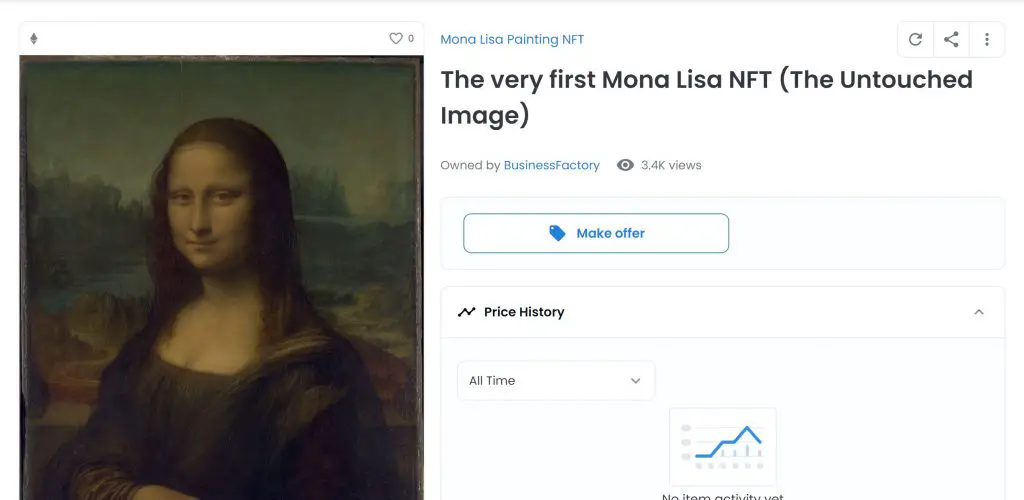 Mona-Lisa-On-Sale-at-OpenSea