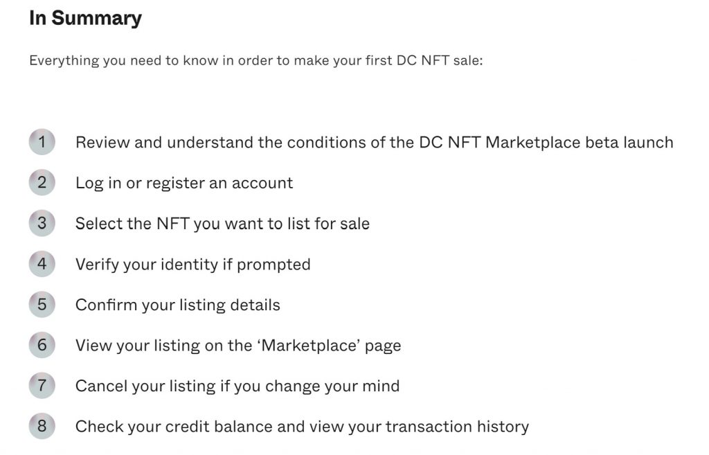 NFT-DC-Selling-on-Marketplace